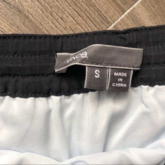 Vince Silk French Blue Watercolor Skirt - Picture 7 of 10